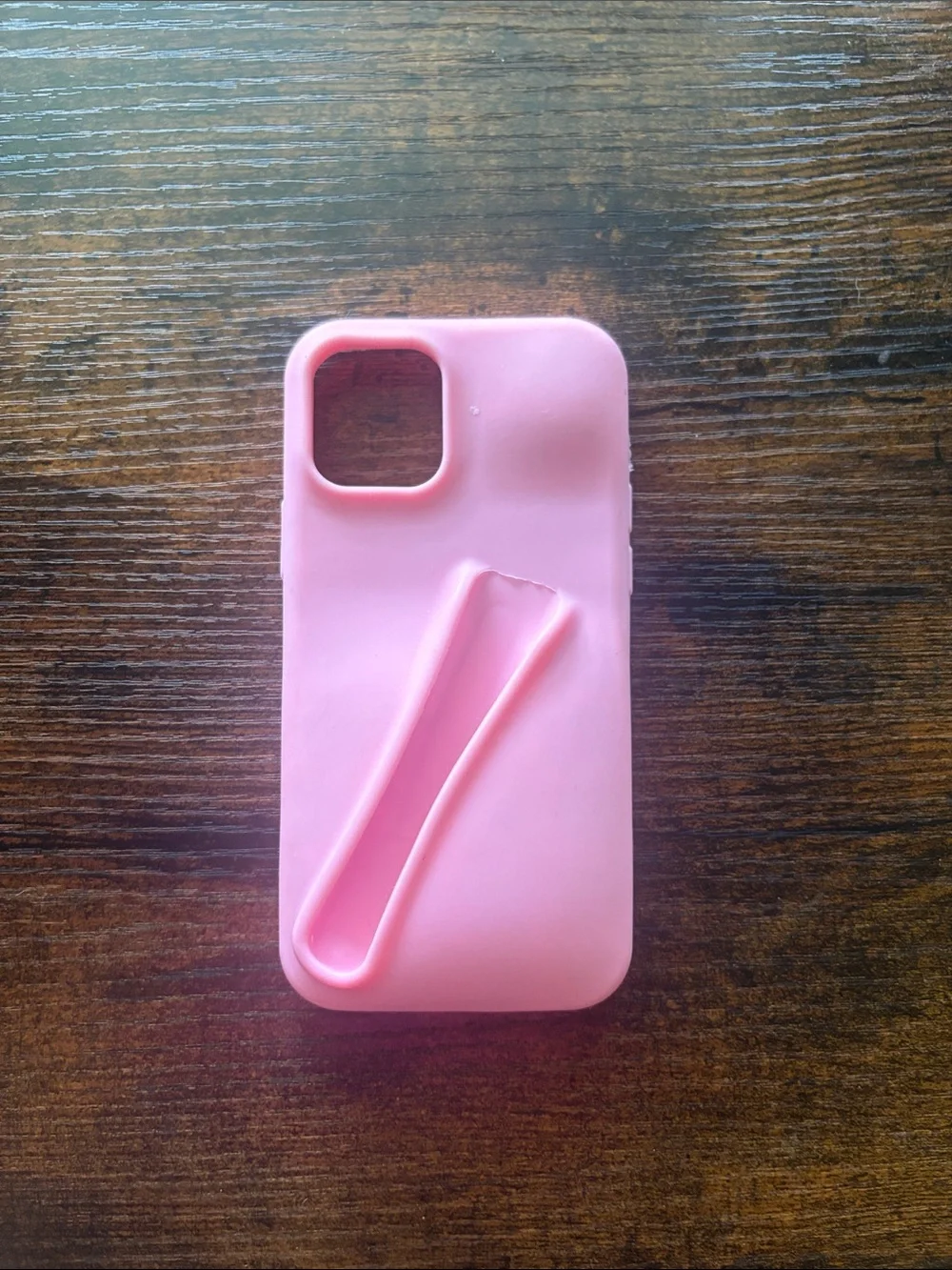 Pink Silicone Phone Case with Hand Strap - Unbranded